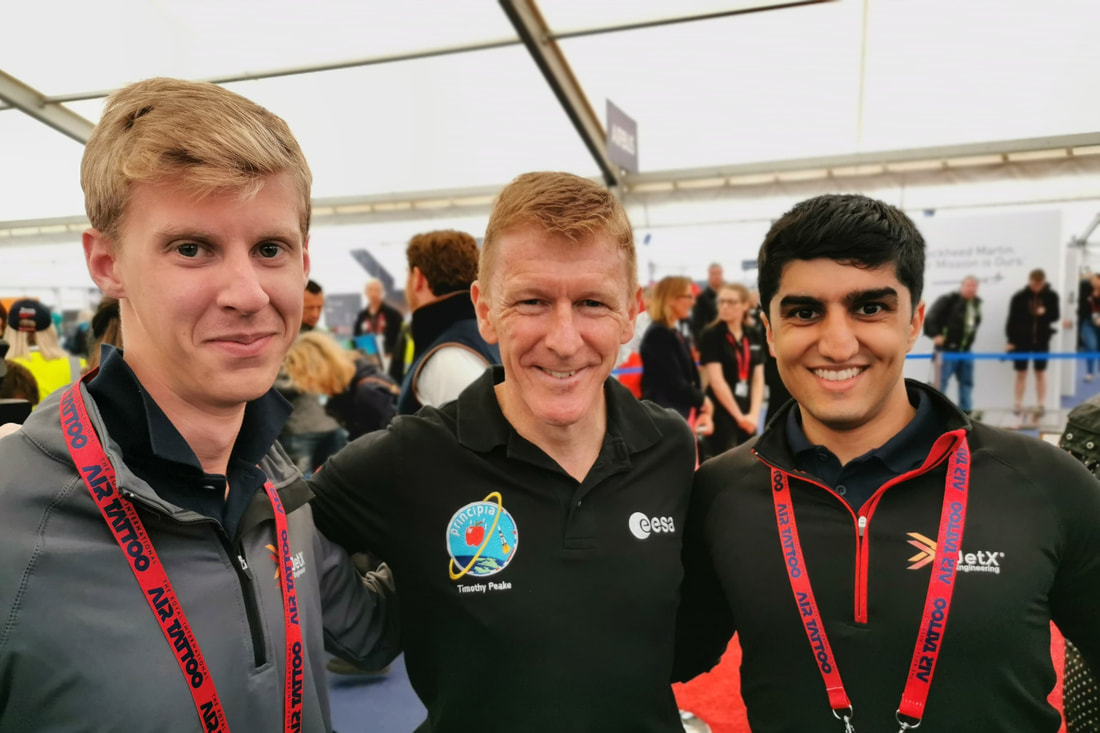 Hamzah and Alan with Tim Peake